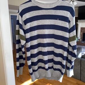 Navy and grey striped tommy